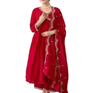 Women's Cotton Embroidered Suit