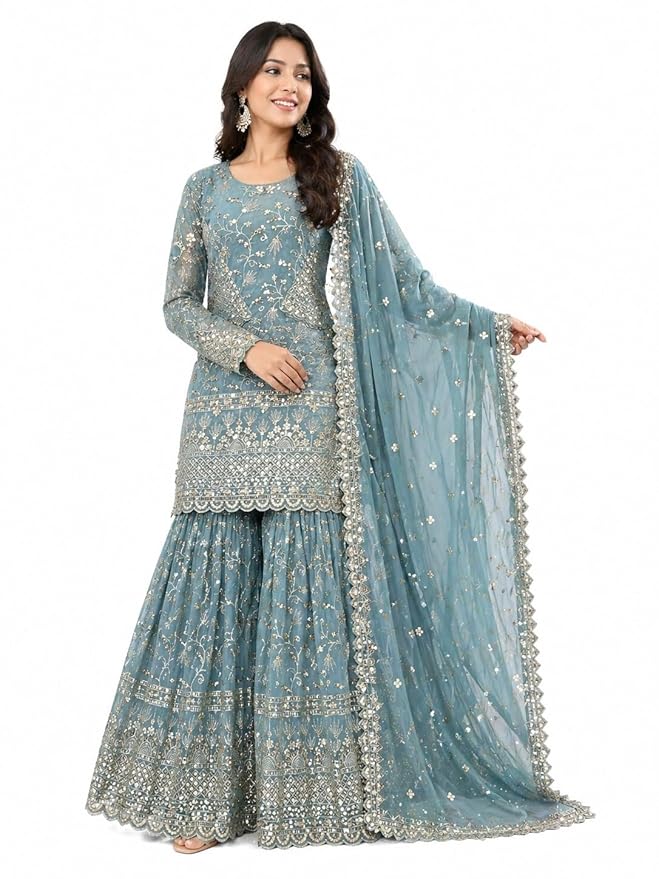Designer Palazzo Suit Set