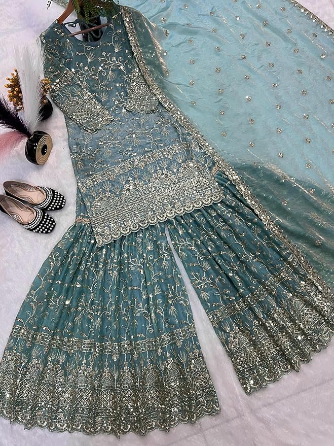 Designer Palazzo Suit Set - Image 3