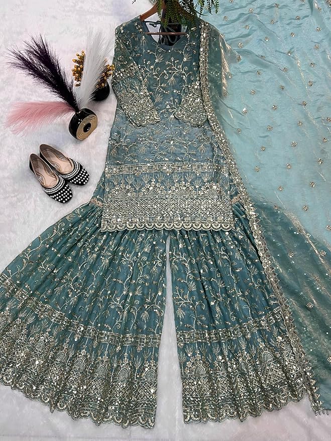 Designer Palazzo Suit Set - Image 5
