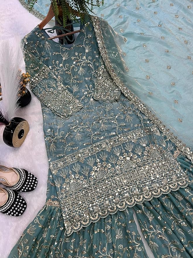 Designer Palazzo Suit Set - Image 2
