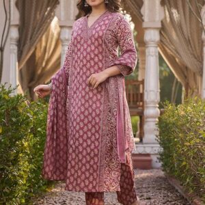 Elegant Floral Printed Suit Set