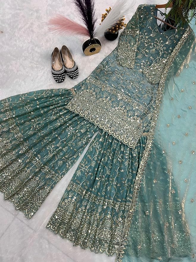 Designer Palazzo Suit Set - Image 4
